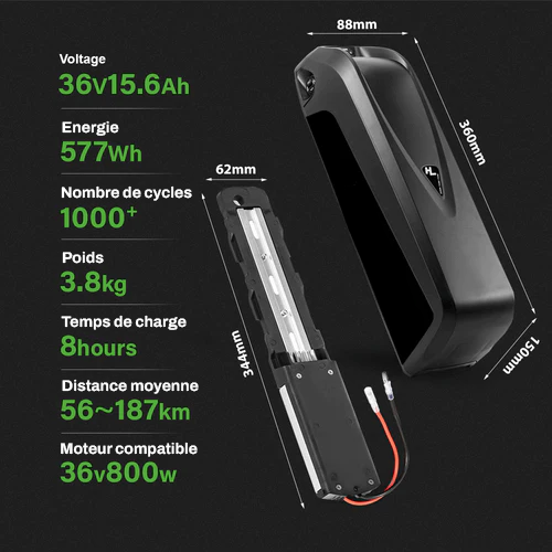 Batterie 36v15.6Ah (570Wh)